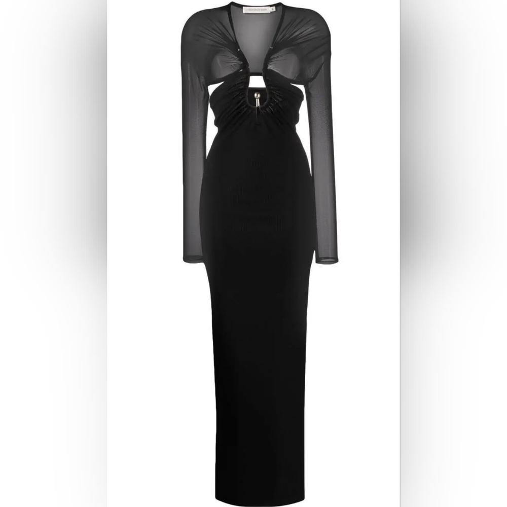 Christopher Esber sheerdetail side slit maxi dress US2/xs/UK6 - Picture 5 of 8